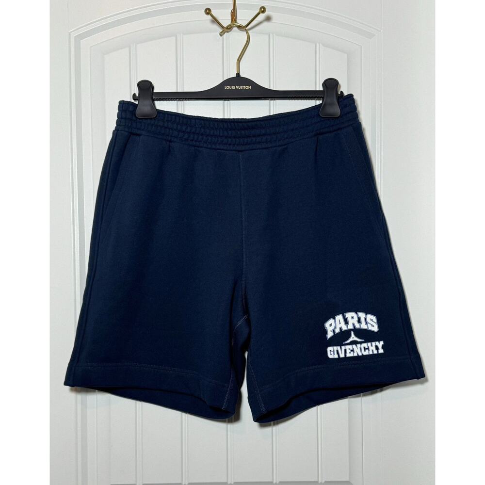 Givenchy Paris Logo Sweat Shorts Navy Cotton Designer Shorts NWT Size L - NWT - Picture 5 of 9